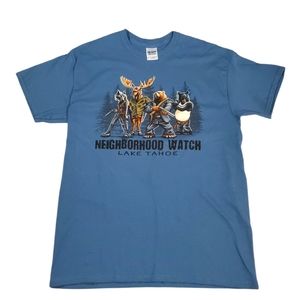 Mens lake Tahoe neighborhood watch t-shirt size M
